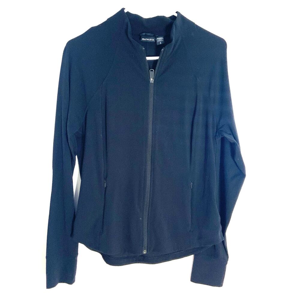 Athleta Black Full Zip Jacket women's size large